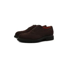 Замшевые оксфорды Santoni