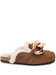 JW Anderson MENS SHEARLING CHAIN LOAFER - LEATHER