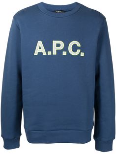 A.P.C. logo-print cotton sweatshirt