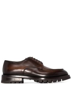Santoni туфли дерби на рифленой подошве