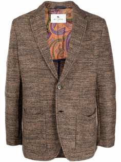 ETRO однобортный пиджак строгого кроя