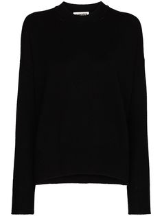 Jil Sander джемпер асимметричного кроя с круглым вырезом