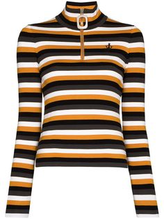 JW Anderson джемпер с высоким воротником и полосками