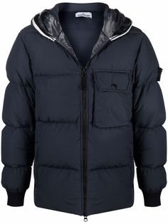 Stone Island пуховик с нашивкой