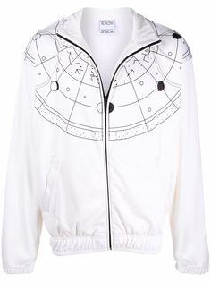 Marcelo Burlon County of Milan SEMI ASTRAL OVER TRACK JACKET ECRU BLACK