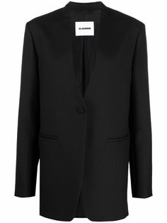 Jil Sander однобортный пиджак строгого кроя