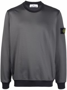 Stone Island толстовка с нашивкой-логотипом