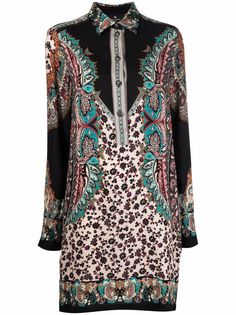 ETRO платье-рубашка с абстрактным узором
