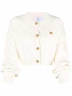 Chiara Ferragni вязаный комплект из топа и кардигана с логотипом