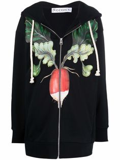 JW Anderson MAXI ZIP-UP VEGGIE HOODIE