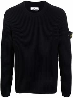 Stone Island шерстяной джемпер с нашивкой Compass