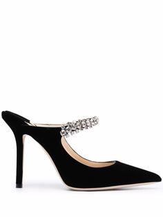 Jimmy Choo мюли с заостренным носком и кристаллами