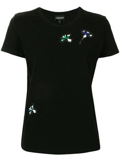 Emporio Armani футболка с цветочным принтом