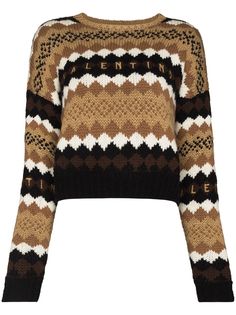 Valentino жаккардовый джемпер с узором