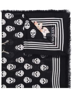 Alexander McQueen платок с принтом Skull