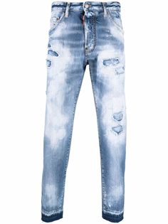 Dsquared2 узкие джинсы из вареного денима