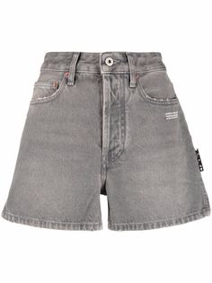 Off-White джинсовые шорты с логотипом