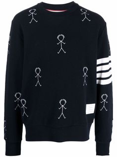 Thom Browne толстовка Mr.Thom Icon с полосками 4-Bar