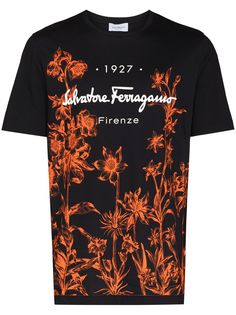 Salvatore Ferragamo футболка 1927 с цветочным принтом