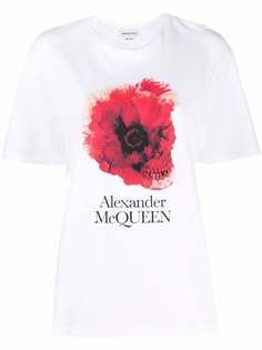 Alexander McQueen футболка с короткими рукавами и цветочным принтом