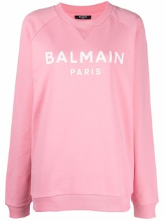 Balmain толстовка с круглым вырезом и логотипом