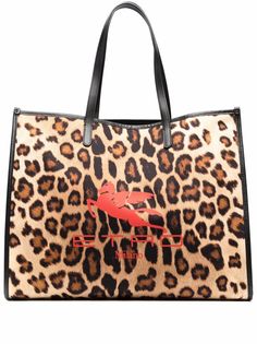 ETRO сумка-тоут с леопардовым принтом