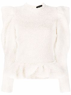 Isabel Marant топ с объемными рукавами и баской