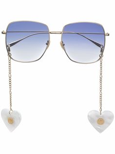 Gucci Eyewear солнцезащитные очки в массивной оправе
