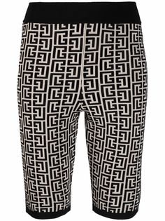Balmain облегающие шорты с монограммой