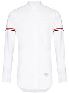 Thom Browne рубашка с длинными рукавами и полосками RWB