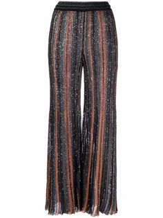 Missoni брюки в полоску и пайетками