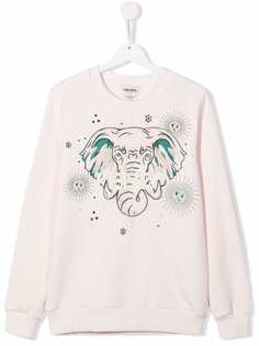 Kenzo Kids толстовка с вышивкой Elephant