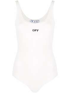 Off-White боди в рубчик