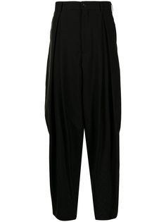 Comme Des Garçons Homme Plus брюки с геометричным узором и складками