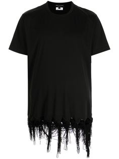 Comme Des Garçons Homme Plus футболка с бахромой