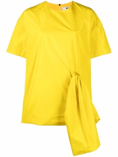 MSGM блузка с драпировкой и круглым вырезом