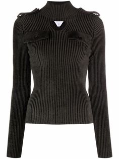 Bottega Veneta трикотажный топ в рубчик