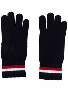 Moncler перчатки с контрастными полосками