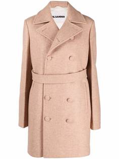 Jil Sander двубортное пальто с поясом