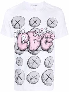 Comme Des Garçons Shirt футболка с принтом Kaws