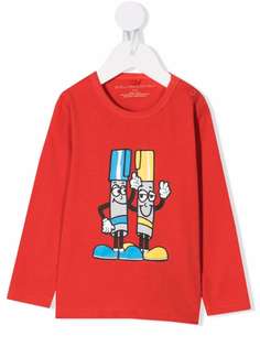 Stella McCartney Kids футболка с длинными рукавами и графичным принтом