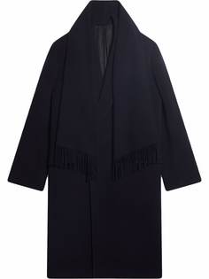 Balenciaga длинное пальто с шарфом