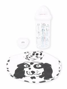 Stella McCartney Kids комплект из нагрудника, бутылочки и пустышки с принтом