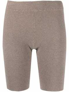 AMI AMALIA шорты в рубчик с завышенной талией