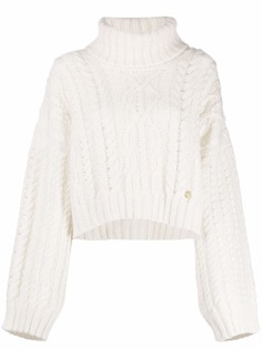 Balmain укороченный джемпер фактурной вязки