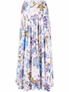 Isabel Marant Étoile ярусная юбка Bella с цветочным принтом