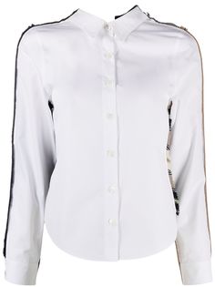 Marni рубашка с вязаными вставками в стиле колор-блок