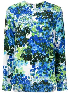 Stella McCartney шелковая блузка с цветочным принтом