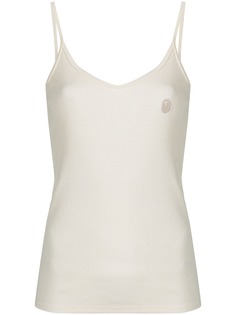 A BATHING APE® топ Ape Head One Point Rib на бретелях
