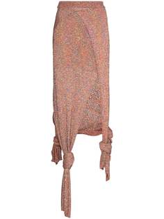 LOEWE трикотажная юбка асимметричного кроя с пайетками